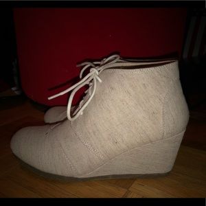 NWOT never worn C&M wedge booties